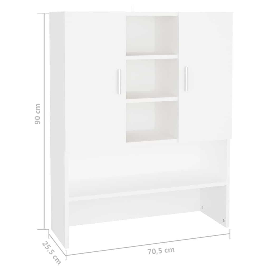 265455 - VIDAXL Dollap Lavatriceje i Bardhë 70,5x25,5x90 cm