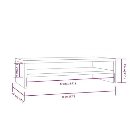 265460 - VIDAXL Stand Monitori 50x24x13 cm Dru i Masturbuar Pishe