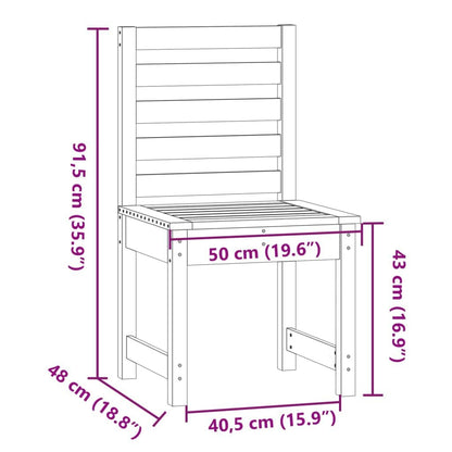 265474 - Karrige kopshti 2 copë 50x48x91,5 cm, Dru i fortë Douglas