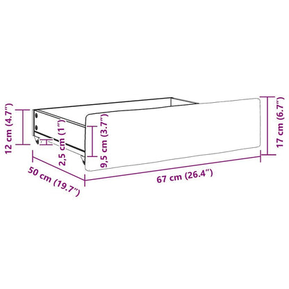 265490 - VIDAXL Sirtarë krevatesh 2 copë prej druri të zi të përpunuar dhe lëkure artificiale