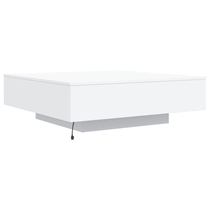 265495 - VIDAXL Tavolinë kafeje me drita LED e bardhë 100x100x31 cm