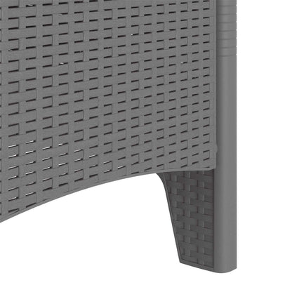 280573 - Karrige Kopshti vidaXL 2 copë Gri e Çelët 53 x 49 x 85 cm Polipropilen