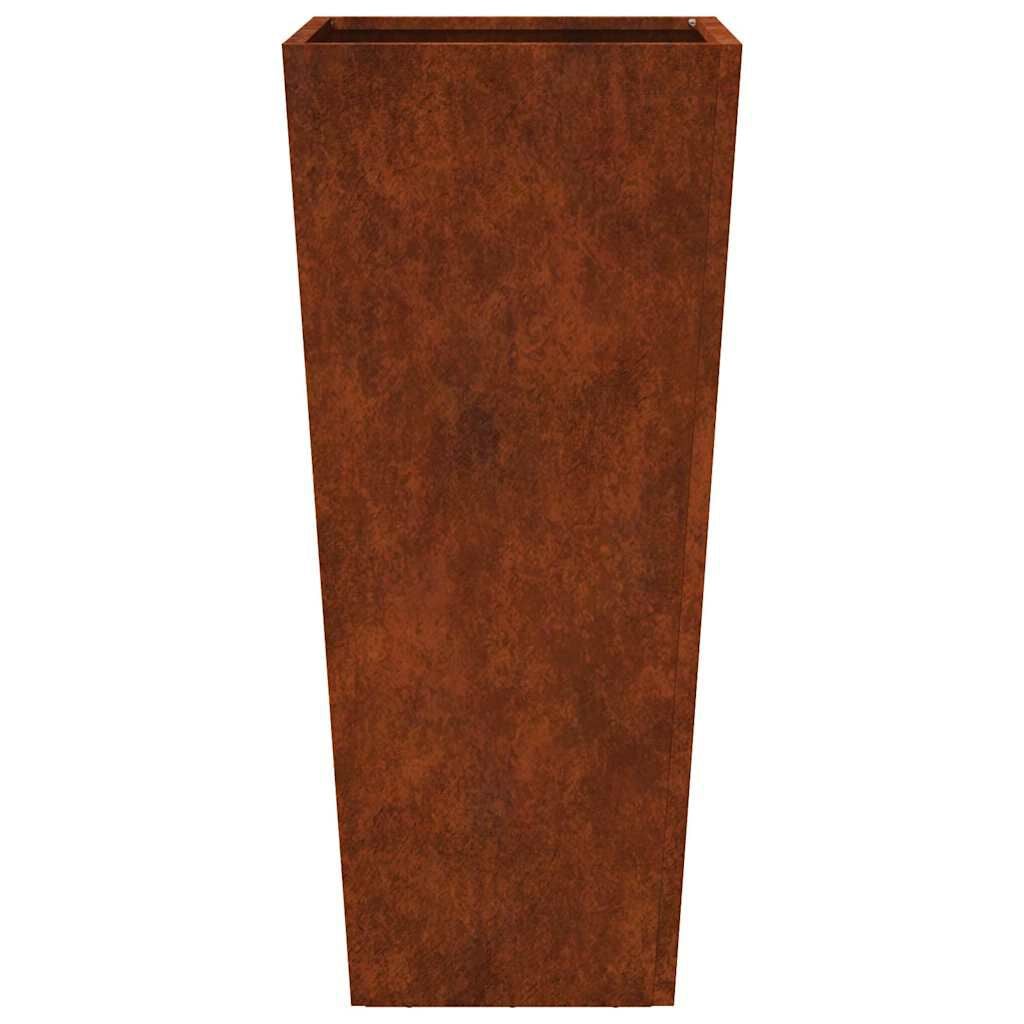 280579 - VIDAXL Vazo Kopshti 2 copë 35x35x75 cm Çelik Rezistent ndaj Motit