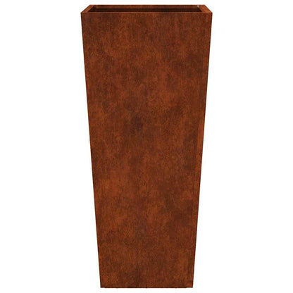 280579 - VIDAXL Vazo Kopshti 2 copë 35x35x75 cm Çelik Rezistent ndaj Motit