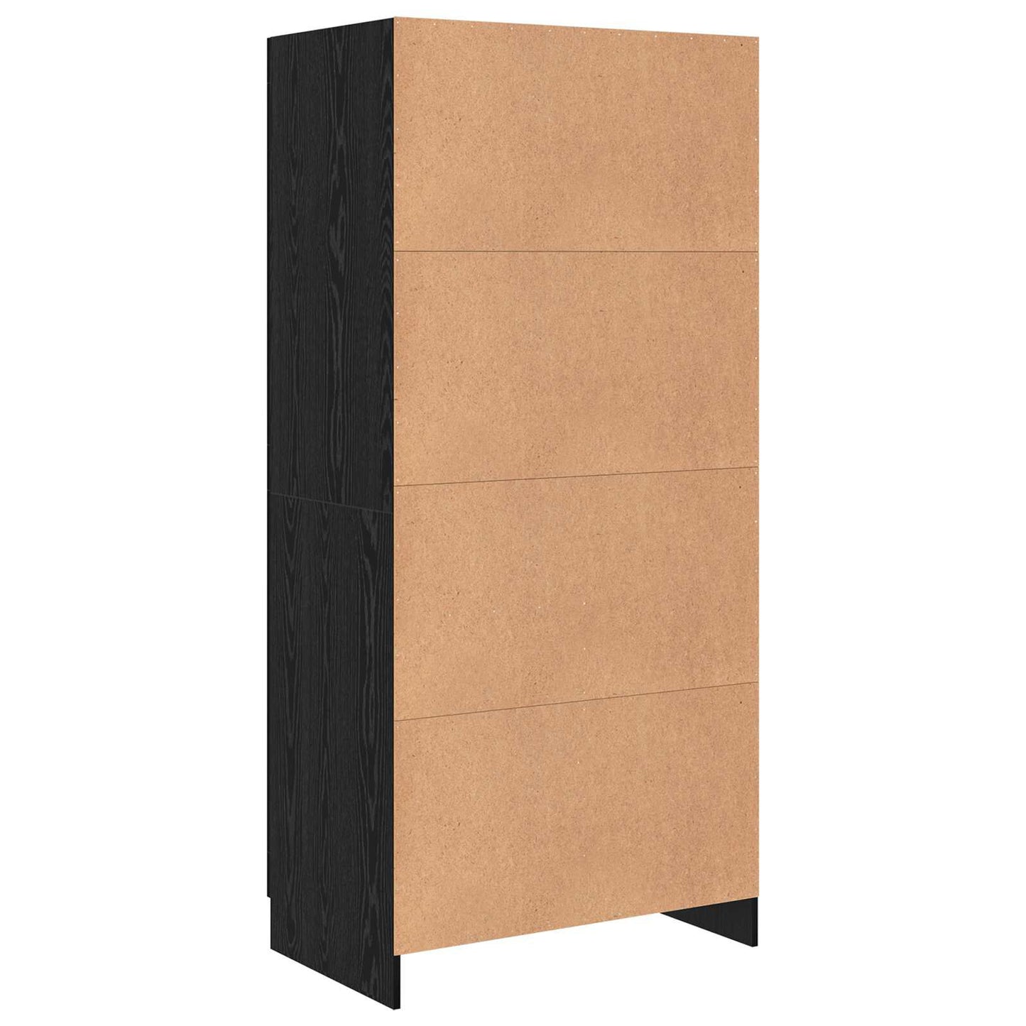 265586 - vidaXL Gardërobë Lisi e Zezë 82.5 x 51.5 x 180 cm Dru i Përpunuar