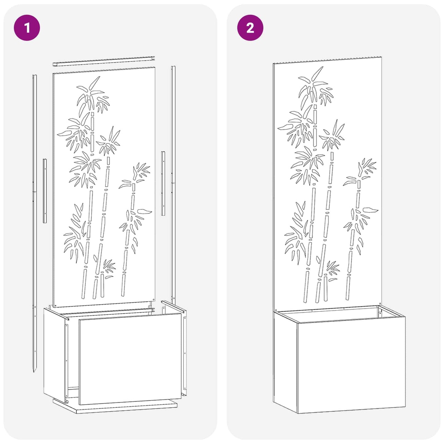 265599 - vidaXL Mbrojtëse për Privatësi Kopshti, Ngjyrë Argjendi 50 x 150 cm, Çelik i Galvanizuar