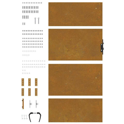 265041 - VIDA XL Portë Kopshti 85x200 cm Çelik Corten