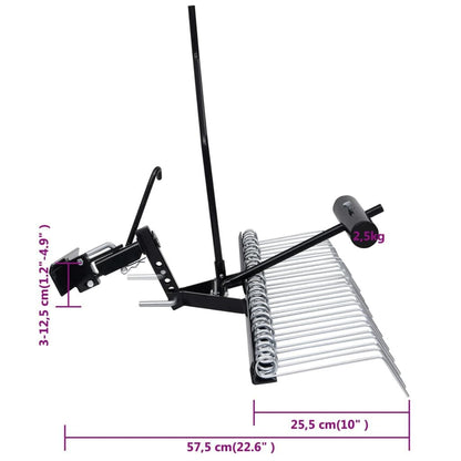280038 - VIDAXL Skarifikues për Makinë Kositëse me Ride-Out 109 cm