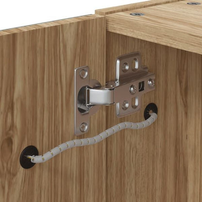 181753 - VIDAXL Dollap me Pasqyrë dhe Ndriçim LED, Materiali Lisi, Përmasat 60x13x52cm