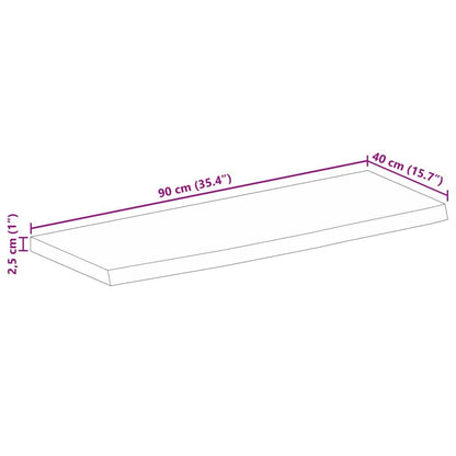 280259 - VIDAXL Sipërfaqe Tavoline Live Edge 90x40x2,5 cm Dru Mango