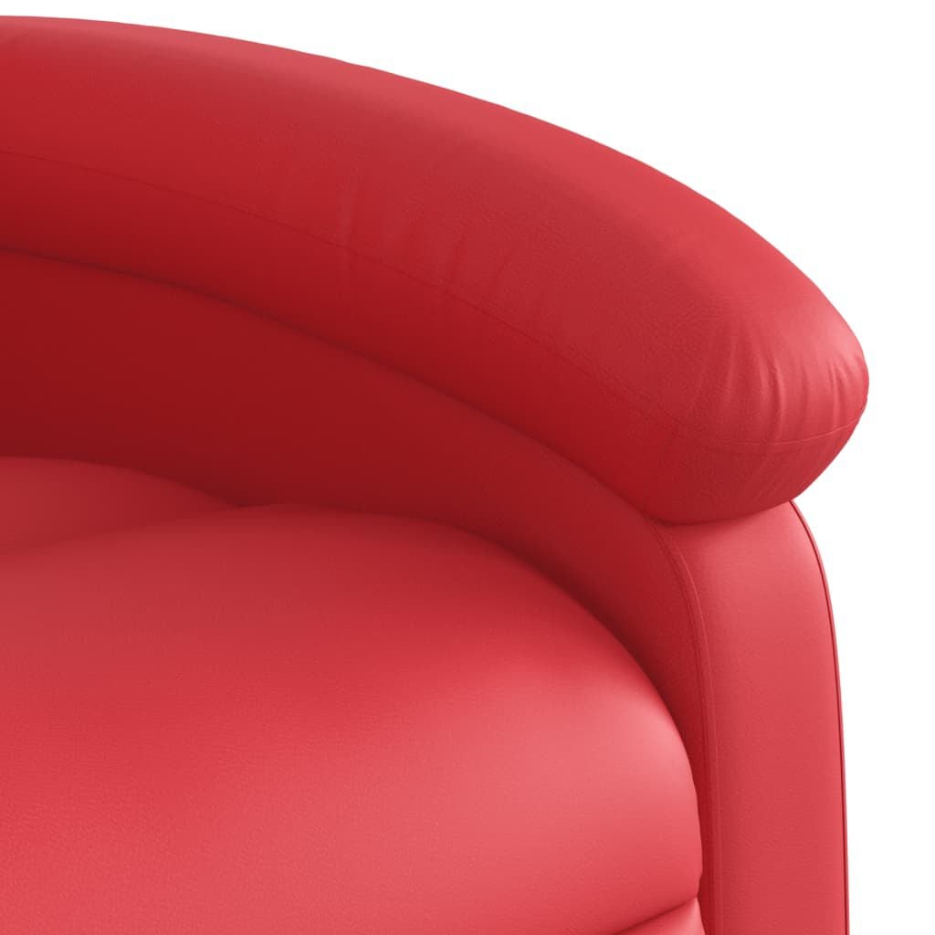 265246 - VIDA XL Karrige masazhi me mbështetëse, e kuqe, prej lëkure artificiale