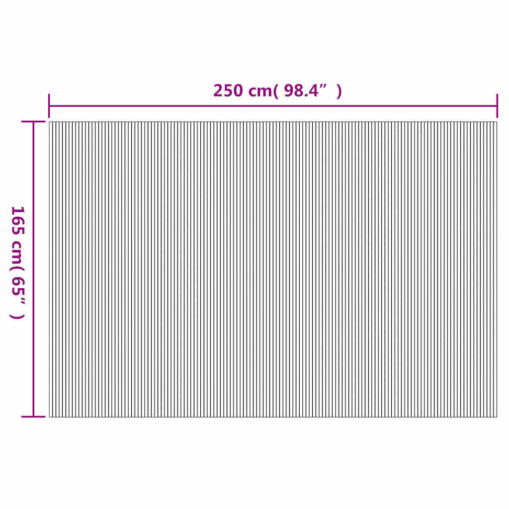 280282 - VIDA XL Ndarës Dhome Ngjyrë Kafe Gjerësia 250 cm Lartësia 165 cm Bambu