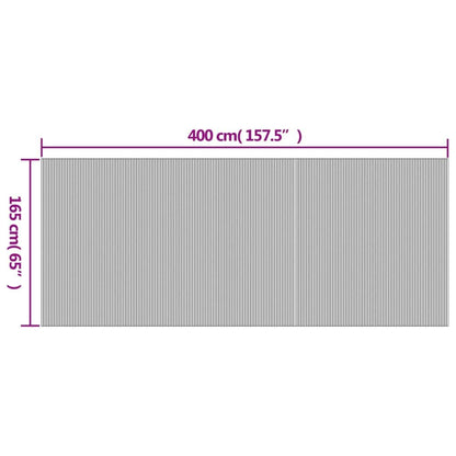 265275 - VIDAXL Ndarës Dhome i Bardhë Gjerësia 400 cm Lartësia 165 cm Bambu