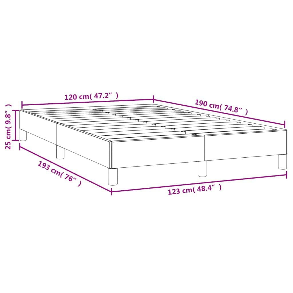 265278 - VIDAXL Kornizë shtrati pa dyshek, ngjyrë gri e celët 120x190 cm, material