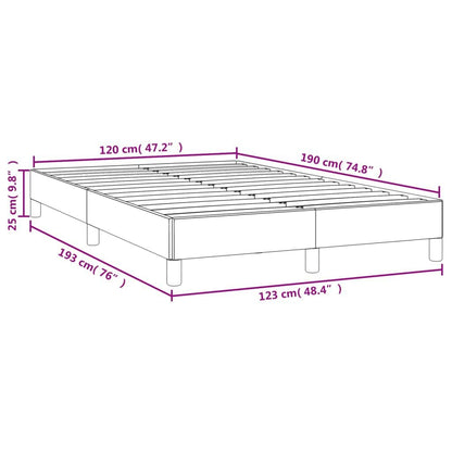 265278 - VIDAXL Kornizë shtrati pa dyshek, ngjyrë gri e celët 120x190 cm, material