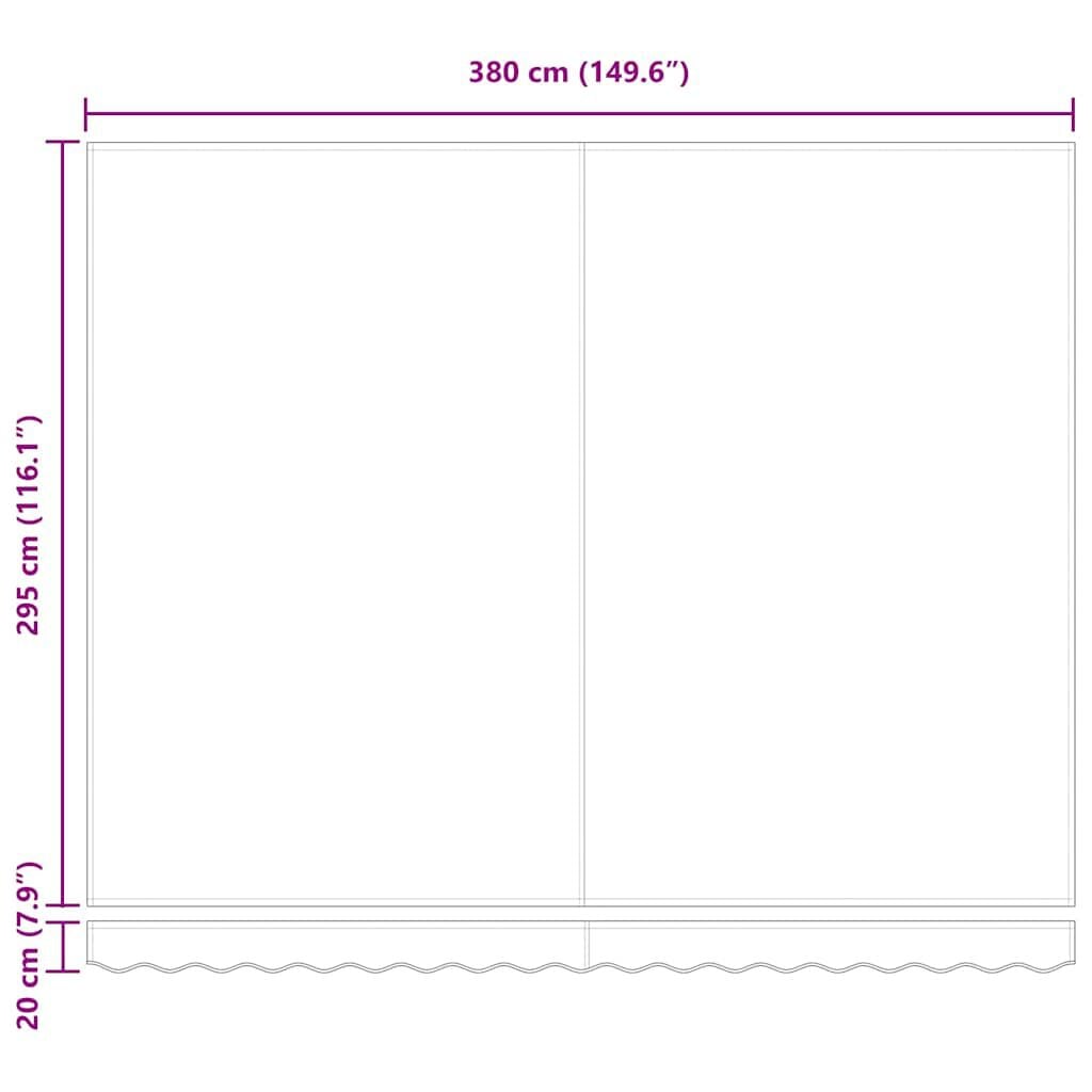 280381 - VIDAXL Pëlhurë zëvendësuese për tendë 4x3 m, gri e çelët