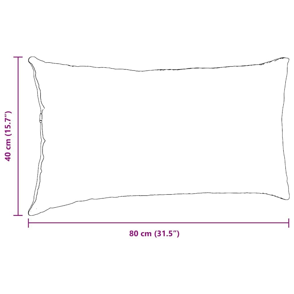 265378 - vidaXL Jastëkë Divani 2 copë, ngjyrë bezhë 80 x 40 cm