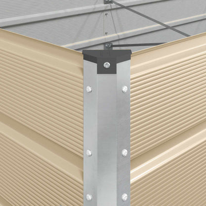 280440 - vidaXL Vazo Fildishi 290 x 100 x 75 cm Çelik i Galvanizuar