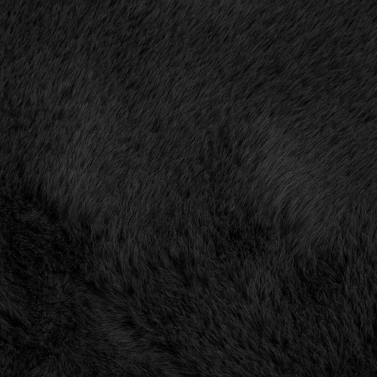 280450 - vidaXL Qilim Anti-Rrëshqitës me Lesh Lepuri Artificial OLITE i Zi 80 x 150 cm Poliester