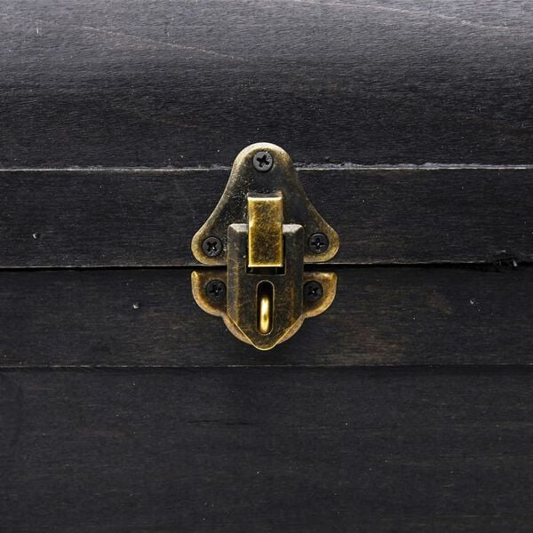 181624 - VIDAXL 60797 Arkë Thesari e Madhe në Ngjyrë të Zezë, Nga Druri