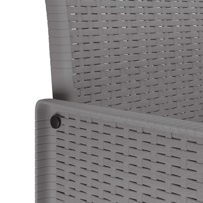 280573 - Karrige Kopshti vidaXL 2 copë Gri e Çelët 53 x 49 x 85 cm Polipropilen