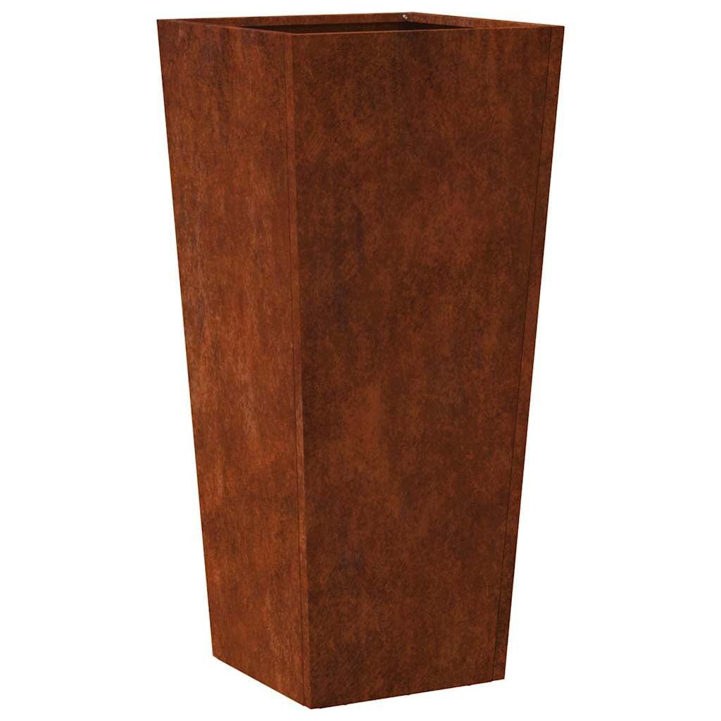 280579 - VIDAXL Vazo Kopshti 2 copë 35x35x75 cm Çelik Rezistent ndaj Motit