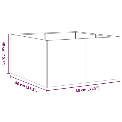 265541 - VIDAXL Vazo Antraciti 80x80x40 cm Çelik i petëzuar në të ftohtë