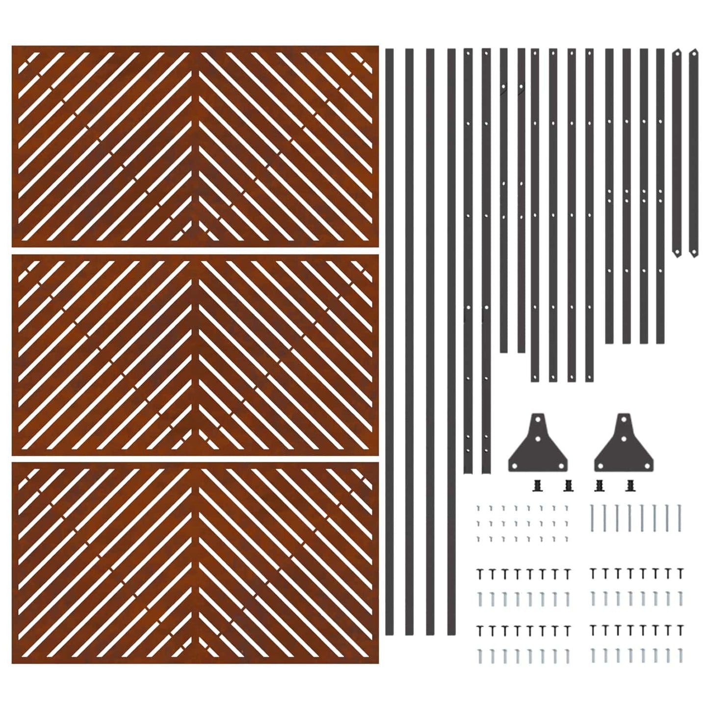 280637 - vidaXL Mbrojtëse Privatësie 100 x 50 x 180 cm Çelik
