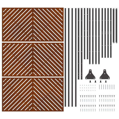 280637 - vidaXL Mbrojtëse Privatësie 100 x 50 x 180 cm Çelik