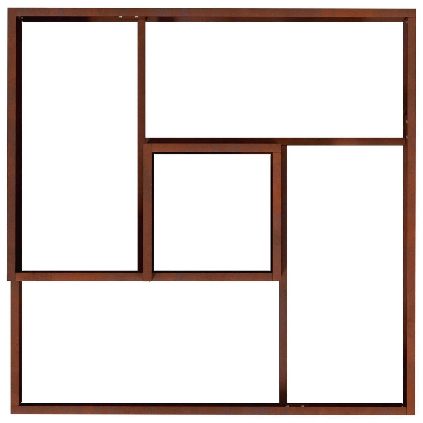 280651 - vidaXL Vazo Kopshti Kafe 80 x 80 x 50 cm Çelik i Rezistent ndaj Motit