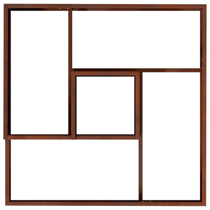 280651 - vidaXL Vazo Kopshti Kafe 80 x 80 x 50 cm Çelik i Rezistent ndaj Motit