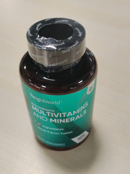 297320 - WEIGHTWORLD Tableta Multivitaminash - 400 tableta Vegane - 27 Përbërës - Me Kompleks Vitaminash B, Vitaminë C, Magnez, Kalium - Furnizim 13+ Mujor - Pa Stearat Magnezi