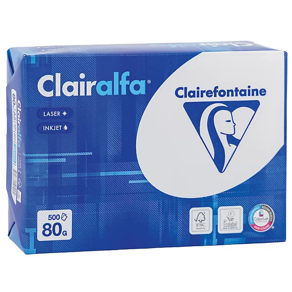 267346 - Clairefontaine Letër A5 - 1910, Pako me 500 fletë, 80 g, E bardhë