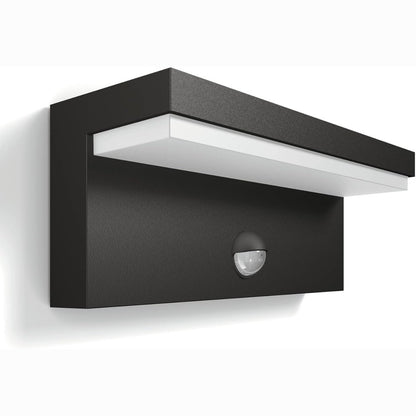 221265 - PHILIPS Dritë muri ultra-efikase LED Bustan 9W, sensor lëvizjeje, 2700K, IP44, antracit