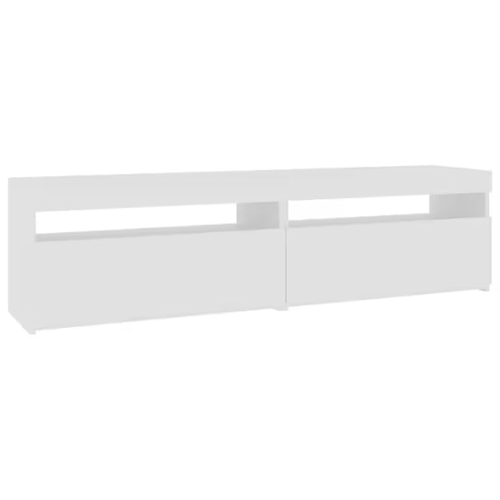 265570 - vidaXL Set me 2 Komoda Moderne për TV me LED – Të Bardha