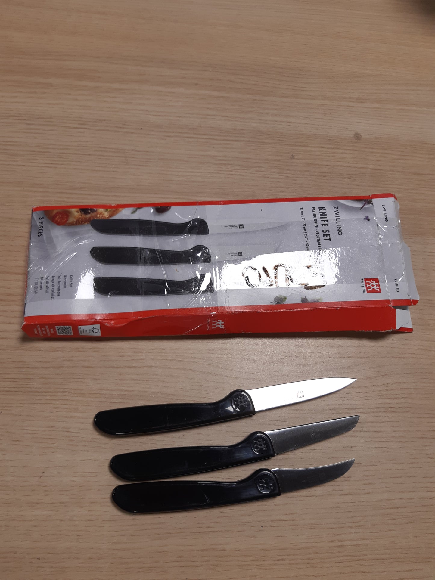 214336 - ZWILLING Set thikash perimesh, 3 pjesë, çelik inox, dorezë plastike, e zezë