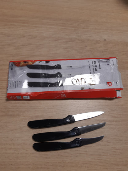214336 - ZWILLING Set thikash perimesh, 3 pjesë, çelik inox, dorezë plastike, e zezë
