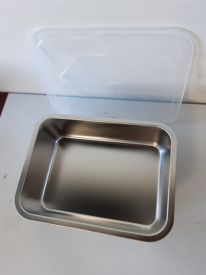 251895 - SUMTree Kuti brumi pice prej çeliku inox me kapak, 36x27x10 cm, 9 litra, për përgatitjen e picave, ëmbëlsirave, bukës, frutave, sallatave, mishit, shumëfunksionale për festa verore