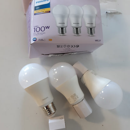 215291 - PHILIPS Pako me 3 llamba LED E27, 100W, e bardhë e ngrohtë