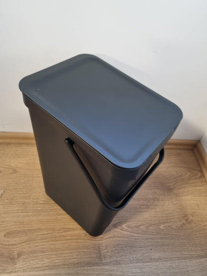 217948 - BRABANTIA Kosh Riciklimi Sort & Go 16L (Gri), Kosh Riciklimi me Dorezë dhe Kapak të Hapur