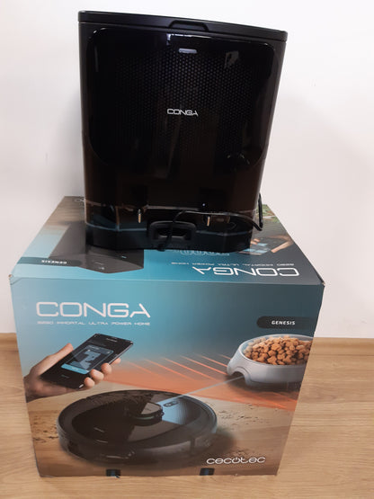 83125 - CECOTEC Conga 8290 Power Ultra Home Genesis, Fshesë Robotike, Fuqia 7000 Pa, Kapacitet Qese 3L, Kohë Punimi Baterie 280 minuta, Teknologji Lazer, Bazë Vetë-Pastruese, 4 në 1 Shkopinj, Fshesë me Korrent, Mopë, Me Aplikacion