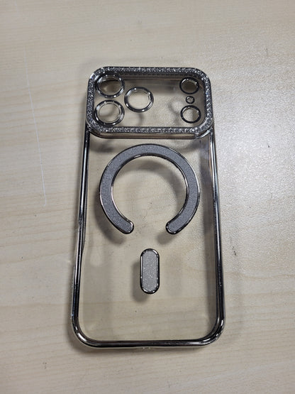 269379 - Newseego Mbrojtëse për iPhone 17 Pro Max, Mbrojtëse Telefoni TPU me Shkëlqim 6.9 inç, e Përputhshme me MagSafe, Rezistent ndaj Goditjeve, Argjendtë