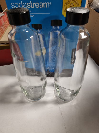 256331 - SODASTREAM SodaStream Fuse, 2 x Shishe uji 1L, të ripërdorshme, plastike pa BPA, të sigurta për larjen e enëve, miqësore me mjedisin