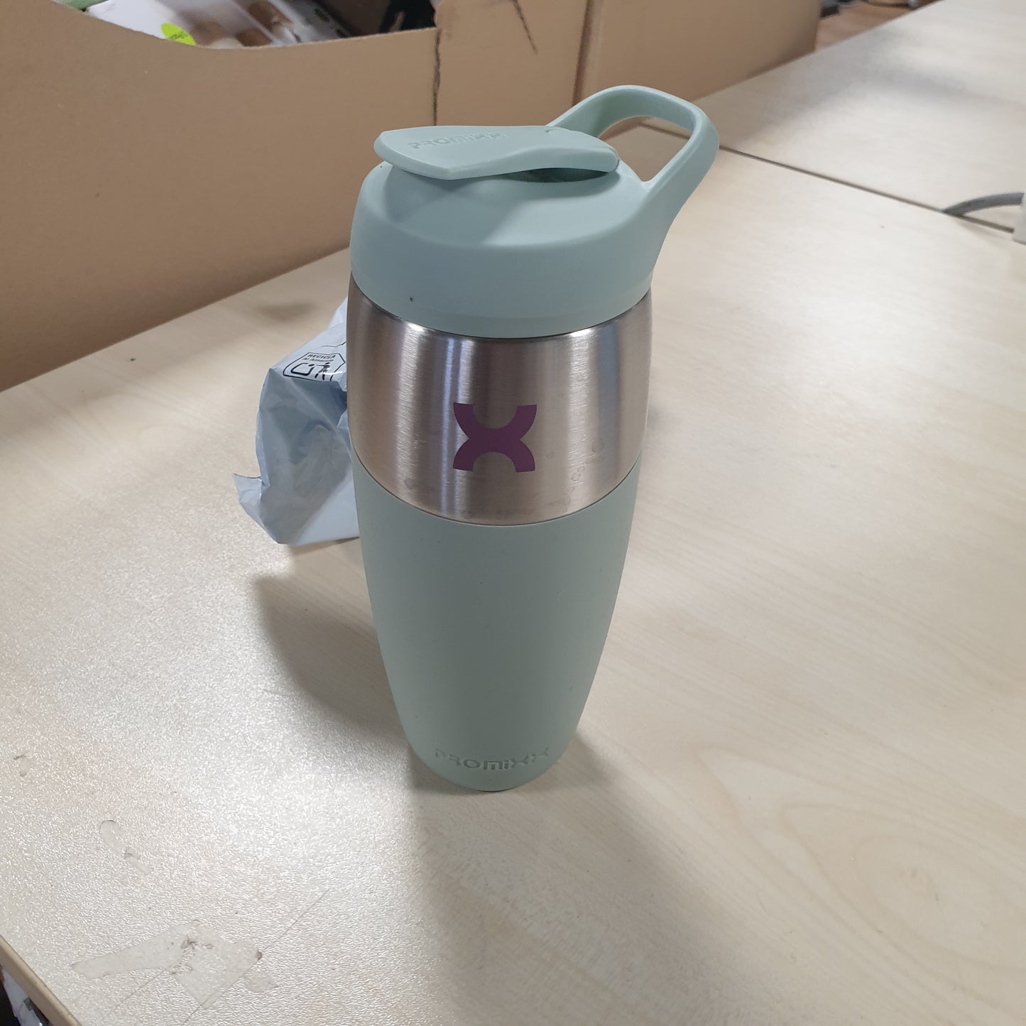 240733 - Promixx Shishe Pursuit Shaker, 950 ml, çelik inox, e gjelbër deti