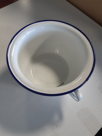 210808 - IBILI - Tenxhere me Dhomë Blanca, nga Çeliku i Emaluar, 3.5L, Ngjyrë Bardhë/Blu, Madhësia 24x24x12cm