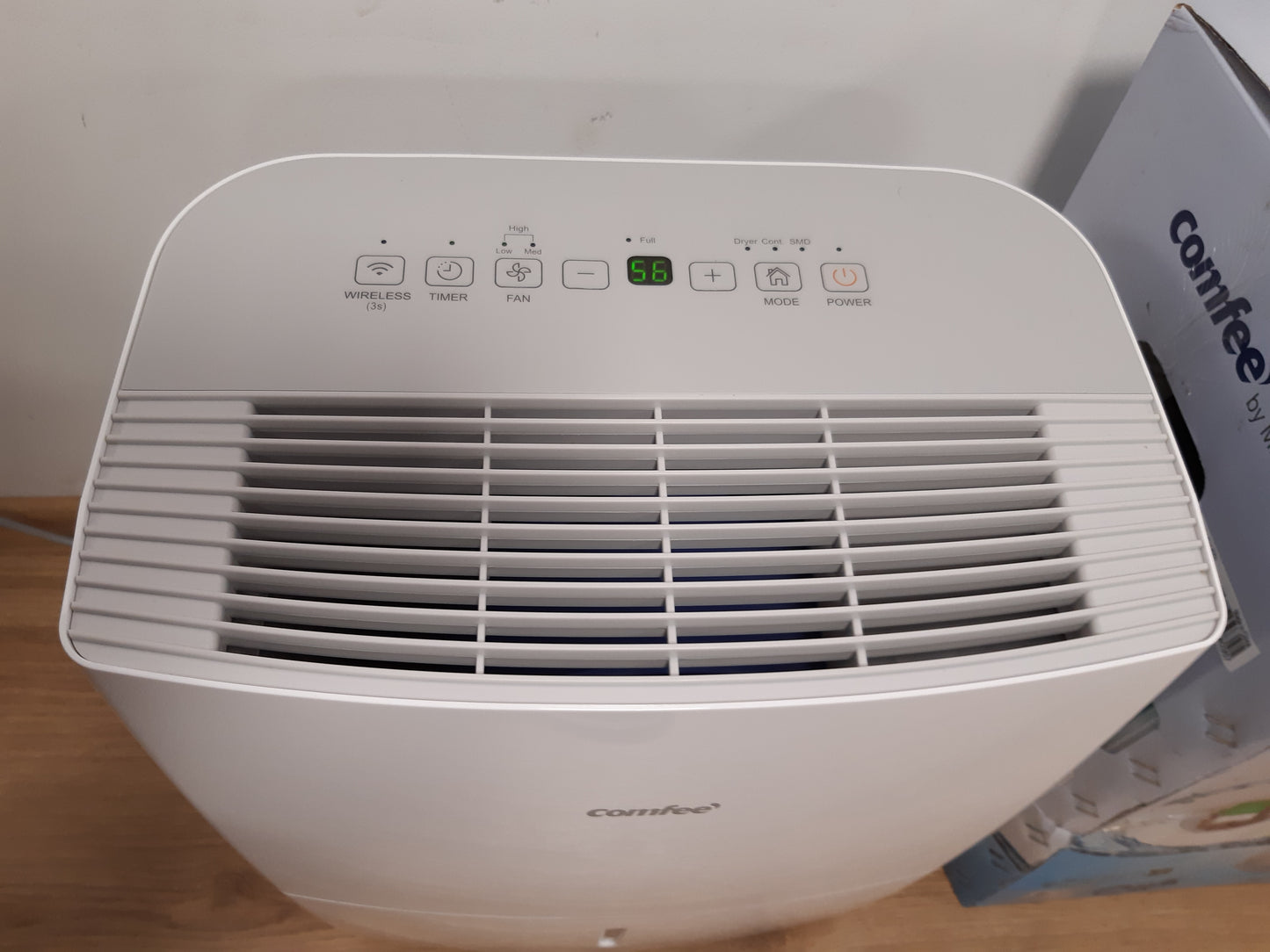 159458 - COMFEE Tharëse Ajri 20L/24h, E Përshtatshme për Dhomë rreth 100m³ (40m²), E Aktivizuar me Aplikacion, Modalitet Inteligjent, Kohëmatës 24 Orë, Kapacitet Uji 3L, Funksion Kundër Lagështirës, Modeli MDDF-20DEN7-WF