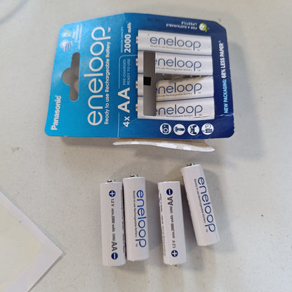 267032 - PANASONIC Bateri të rikarikueshme Ni-MH AA/Mignon, pako me 4 copë, kapacitet 2000 mAh, 2100 cikle karikimi