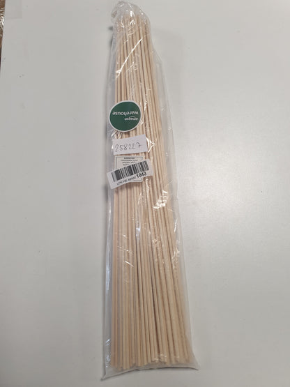 258227 - Pako me 100 kunja të rrumbullakëta prej druri ahu natyral, diametër 4 mm, gjatësi 50 cm