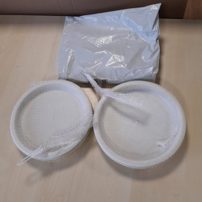 263725 - SET PJATASH PLASTIKE DUISOAD ME 12 PJESË, 19 CM, PJATA TË SHESHTA DARKË TË RIPËRDORSHME