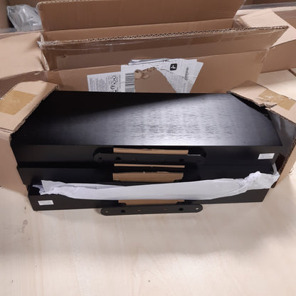 251353 - AMAZON BASICS Raft Muri prej Druri Lundrues, 40.1 x 12.7 x 4.6 cm, i Zi, Pako me 3